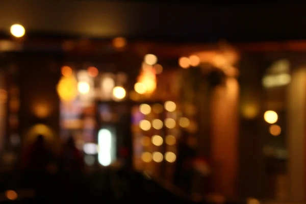 Blurred of restaurant at night — Stock Photo, Image