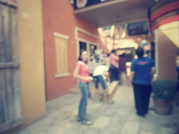 Blurred of people walking in city — Stock Photo, Image