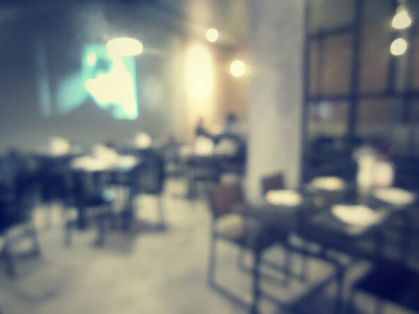 Blurred of restaurant