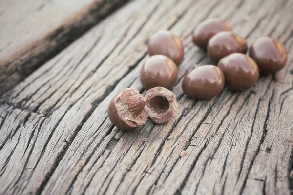 Chocolate  almonds. — Stock Photo, Image