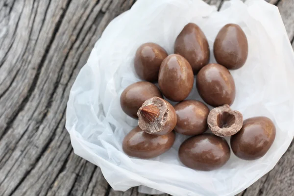 Chocolate  almonds. — Stock Photo, Image
