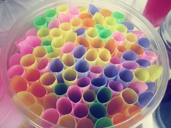 Colorful drinking straws. — Stock Photo, Image