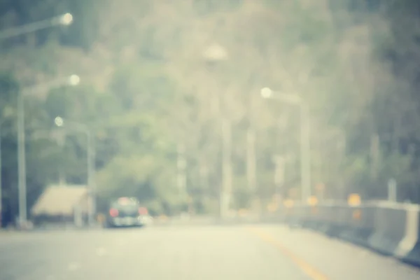 Blurred of car on road — Stock Photo, Image