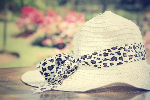 Hat with garden — Stock Photo, Image