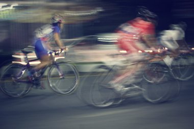 hareket Bisiklet gece bulanık