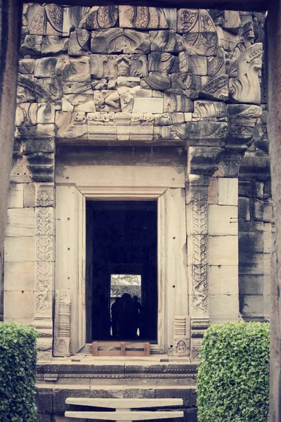 Αρχαία πόρτα - Καμπότζη τέχνης — Φωτογραφία Αρχείου