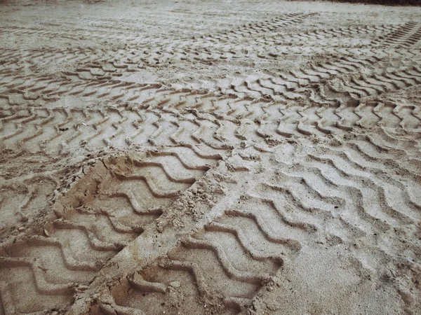 Wheel tracks on the soil. — Stock Photo, Image