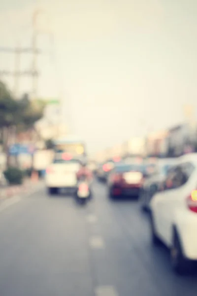 Borrosa de coche en la carretera — Foto de Stock