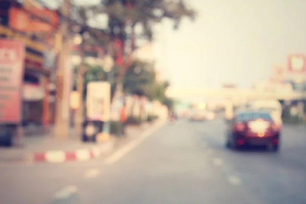 Blurred of car on road — Stock Photo, Image