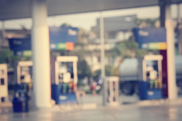 Tankstelle verwischt — Stockfoto