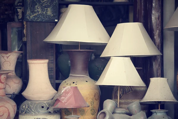 Ročník stolní lampa — Stock fotografie