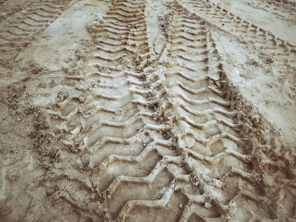 Wielsporen op de grond. — Stockfoto