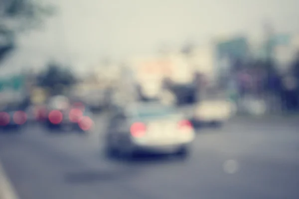 Borrosa de coche en la carretera — Foto de Stock