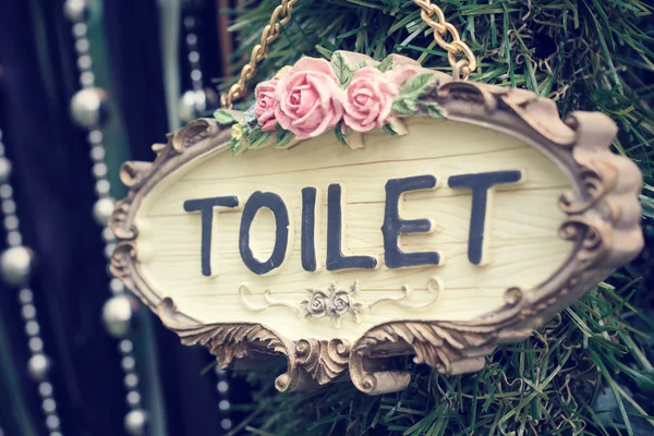 Vintage segno toilette — Foto Stock