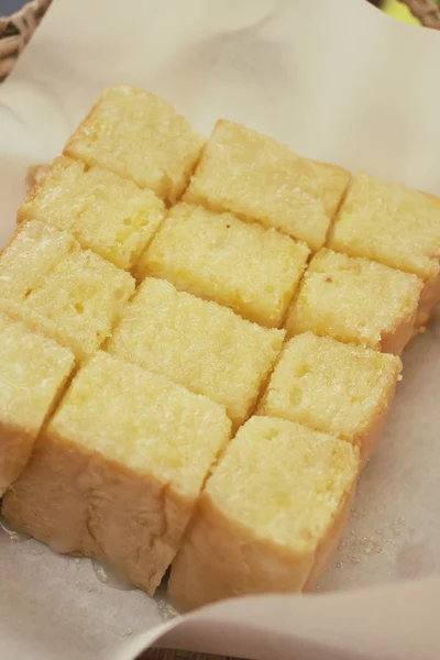 Toustového chleba s máslem — Stock fotografie
