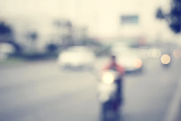 Blurred of car on road — Stock Photo, Image