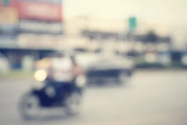 Blurred of car on road — Stock Photo, Image