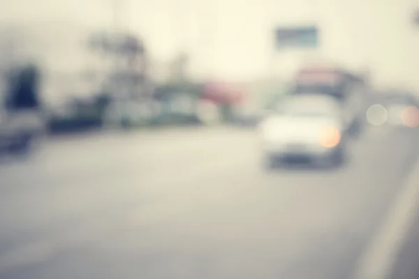 Auto auf Straße verwischt — Stockfoto