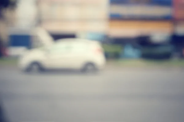 Offuscata di auto su strada — Foto Stock