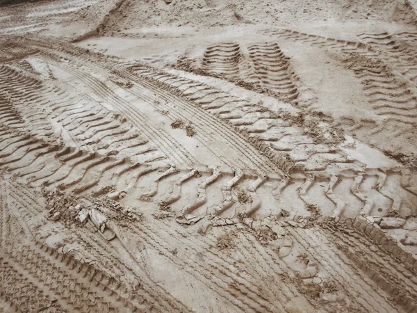 Wielsporen op de grond. — Stockfoto