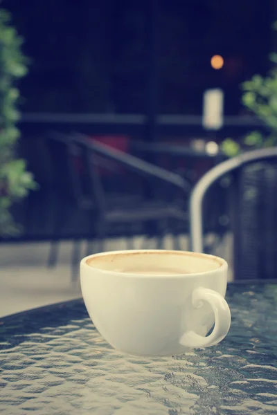 Vintage latte kahve — Stok fotoğraf