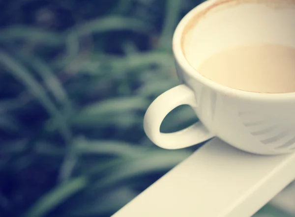 Vintage latte art coffee — Stock Photo, Image