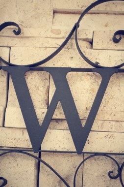 Vintage alfabesi - W