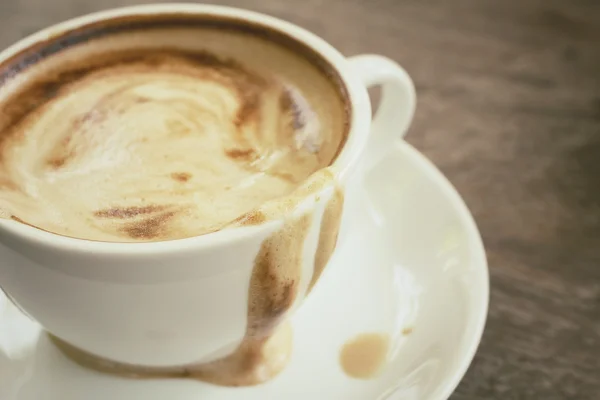 Vintage latte art cafea — Fotografie, imagine de stoc