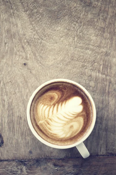 Café vintage latte art — Photo