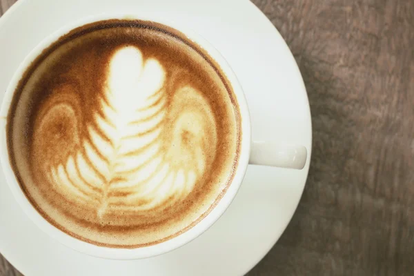 Ročník latte art káva — Stock fotografie