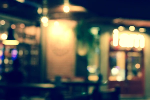 Blurred of restaurant at night — Stock Photo, Image