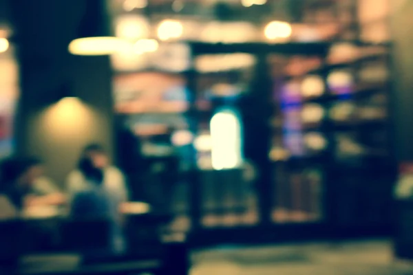 Blurred of restaurant at night — Stock Photo, Image