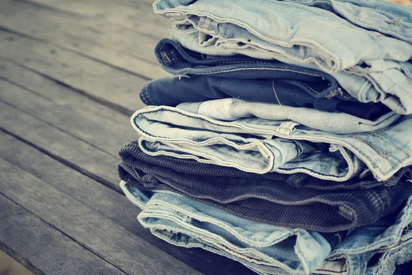 Stack of jeans — Stock Photo, Image