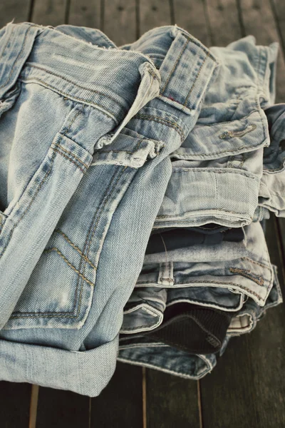 Stack of jeans — Stock Photo, Image