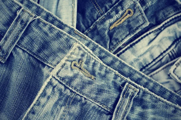 Pila di jeans — Foto Stock