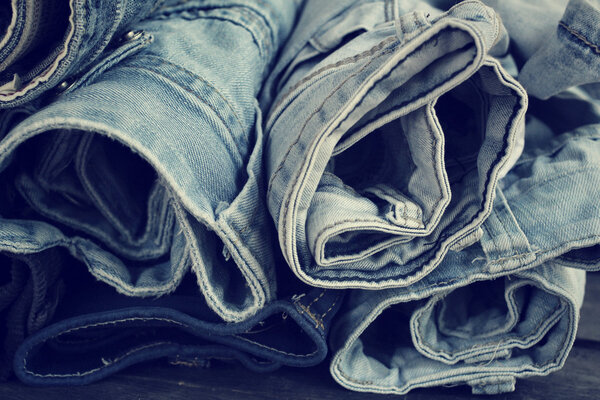 Stack of jeans 