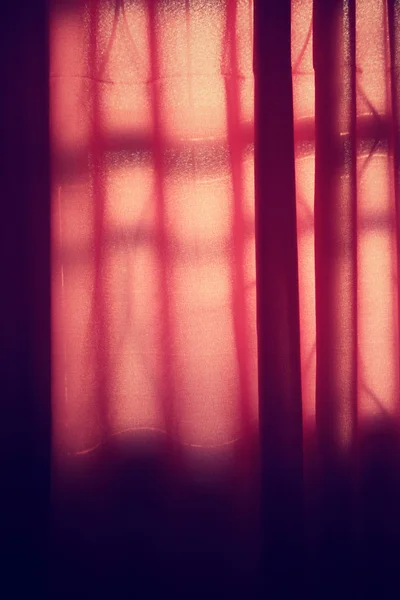 Curtains window with shadow — Stock Photo, Image