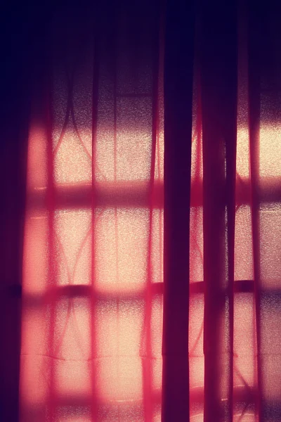 Záclony okno se stínem — Stock fotografie