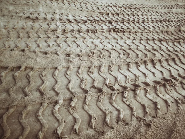 Wheel tracks on the soil. — Stock Photo, Image