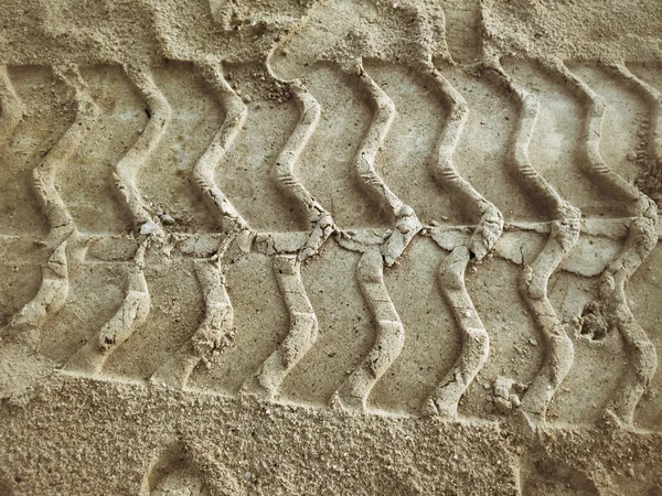 Wheel tracks on the soil. — Stock Photo, Image