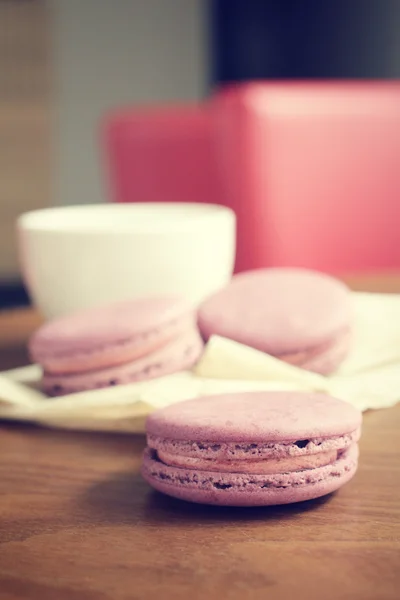 Macaroons de mirtilo — Fotografia de Stock