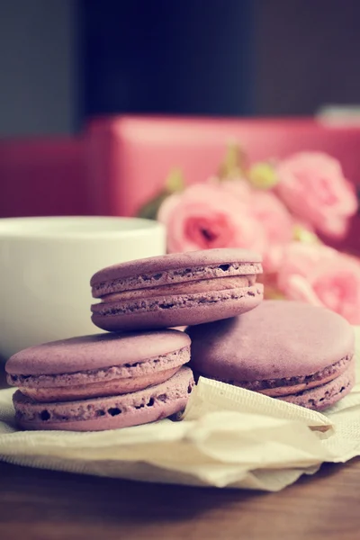 Blueberry macaroons — Stock Photo, Image