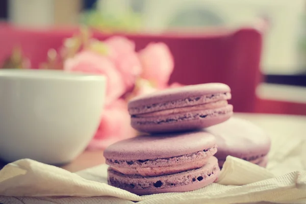 Macaroons de mirtilo — Fotografia de Stock