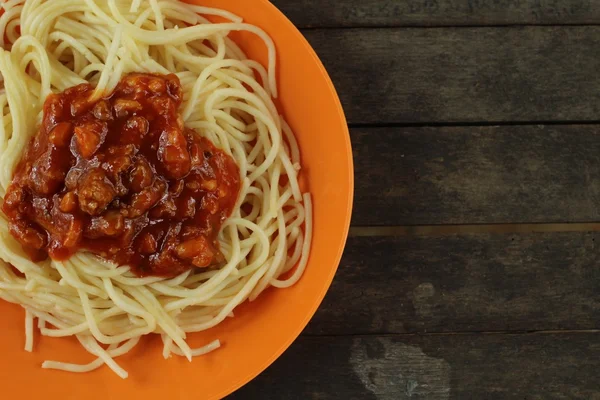 Espaguetis con salsa — Foto de Stock