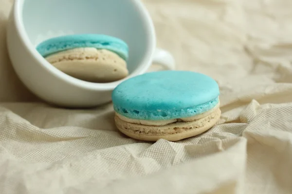 Macaroons azuis — Fotografia de Stock