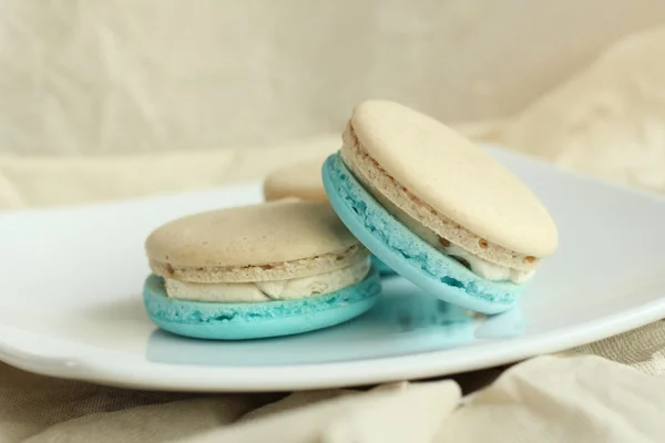 Niebieski macaroons — Zdjęcie stockowe