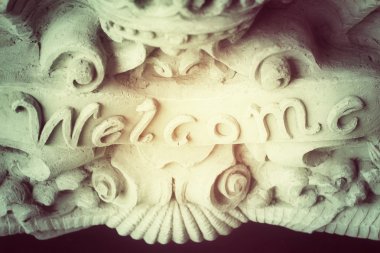 Vintage hoş geldiniz tabela