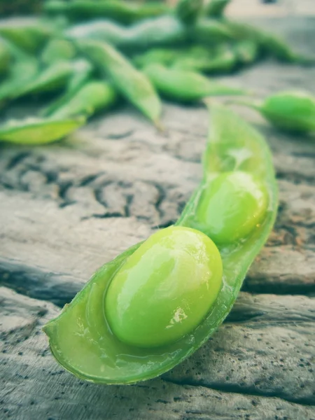 Green soybeans — Stock Photo, Image