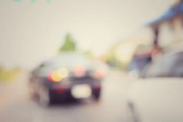 Blurred of car on road — Stock Photo, Image