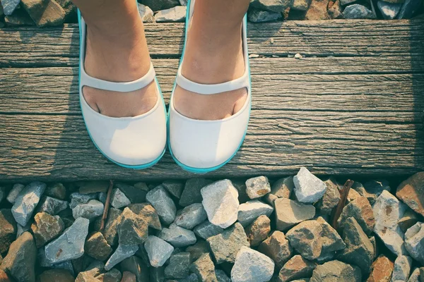 Selfie de zapatos con sombra —  Fotos de Stock